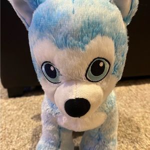 Build A Bear Blue Blast Husky Plush Dog Puppy Limited Edition BAB